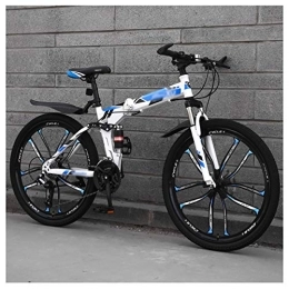 STRTG Folding Mountain Bike STRTG Mini folding bike, folding outdoor bikes, Foldable mountain bike, folded in 15 seconds, 24 * 26in Full suspension MTB folding bike, 21 * 24 * 27 speed