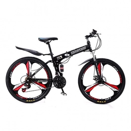 T-Day Bike T-Day Mountain Bike 26" 21-Speed Men's Bike Folding Mountain Bike For Youth Adult Disc Brake Shift Shock-absorbing Front Fork, Multiple Colors(Color:Black)