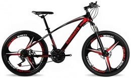 Wyyggnb Folding Mountain Bike Wyyggnb Mountain Bike, Folding Bike Unisex Mountain Bike 21 / 24 / 27 Speed High-Carbon Steel Frame 26 Inches 3-Spoke Wheels With Disc Brakes And Suspension Fork (Color : Red, Size : 24 Speed)