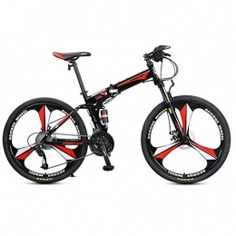 XMIMI Folding Mountain Bike XMIMI Folding Bike Mountain Bike Full Suspension Soft Tail Frame Men and Women Bicycle Bicycle Adult One Wheel 27 Shift