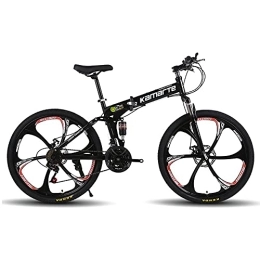 XUDAN Bike XUDAN Mountain Bike, 24 / 26 Inch Portable Folding Hiking Cross Country 21 / 24 / 27 Speed Shift Sensitive And Easy To Assemble Dual Disc Brakes Full Shock Absorber