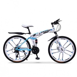 YBB-YB Bike YBB-YB YankimX Outdoor sports Mountain Bike Folding Bikes, 30Speed Double Disc Brake Full Suspension AntiSlip, OffRoad Variable Speed Racing Bikes for Men And Women (Color : B3, Size : 26 inch)