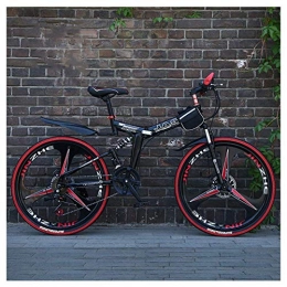 ZGQA-GQA Bike ZGQA-GQA Outdoor sports 26" Mountain Bike 21 Speed Shift Left 3 Right 7 Frame Shock Absorption 3 Spoke Wheel Mountain Bicycle with Double Disc Brake (Color : Black)