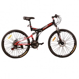 ZTIANR Bike ZTIANR Mountain Bicycle, 26 Inch Folding Mountain Bike High Carbon Steel Frame 24 Speed Dual Shock Disc Brake Bike