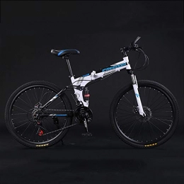 ZYD Folding Mountain Bike ZYD Folding Mountain Bicycle 24 / 26in Outdoor Bike 21 Speed Full Suspension MTB Bikes Sports Male and Female Adult Commuter Anti-Slip Bicycles