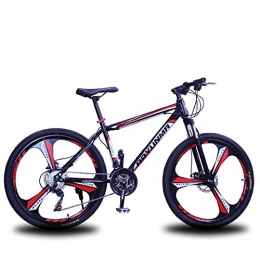 peipei Mountain Bike 21 / 24 / 27 Speeds Mountain Bike Bicycle 24 Inch Wear-resistant Tires Dual Disc Brakes Shock Absorbing Off-road Bikes Adult Student-Black Red 21 Speed_Spain