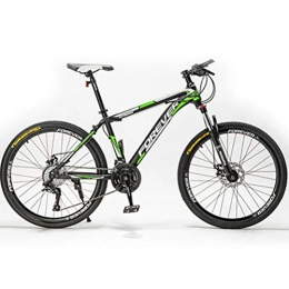 BNMKL Mountain Bike 21 Speed Mountain Bike, 24 / 26 / 27.5 Inch Shock Absorption Mountain Bike, Mountain MTB Bike Carbon Steel, Outroad Mountain Bike for Adult Teens, Black green, 27.5inch