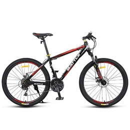 AP.DISHU Mountain Bike 24-Speed All Terrain Mountain Bikes 26 Inch Adult High-Carbon Steel Frame Bicycle Mens Womens Anti-Slip Bikes, Red