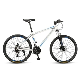 Kays Bike 26 Inch Mountain Bike 24 / 27-Speed MTB Bicycle For Man With Carbon Steel Frame Shock-absorbing Front Fork Dual Disc Brakes Urban Commuter City Bicycle For Male And Female(Size:27 Speed, Color:Blue)