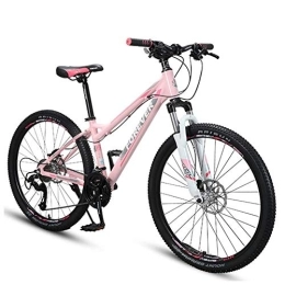 WJSW Bike 26 Inch Womens Mountain Bikes, Aluminum Frame Hardtail Mountain Bike, Adjustable Seat & Handlebar, Bicycle with Front Suspension, 27 Speed