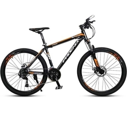 Dsrgwe Mountain Bike 26" Mountain Bike, Lightweight Aluminium Alloy Frame Bike, Dual Disc Brake and Locked Front Suspension, 27 Speed (Color : Orange)
