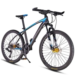 WJSW Bike 26inch 27-Speed Mountain Bikes, Dual Disc Brake Hardtail Mountain Bike, Mens Women Adult All Terrain Mountain Bike, Adjustable Seat & Handlebar, Blue