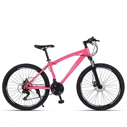 T-NJGZother Bike Adult Bicycle Mountain Bike, 26-Inch Disc Brake, Shock Absorbing Speed Mountain Bike, Adult Bicycle Student Bike-Pink Spoke Wheel_26 Inch 27 Speed，Adult Mountain Bike