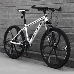 WJSW Bike Adult Mens Mountain Bike, Upgrade Lightweight High-Carbon Steel Frame Snowmobile Bikes, Double Disc Brake Beach Bicycle, 24 Inch Wheels