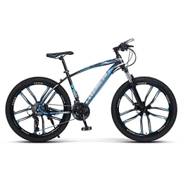  Bike Adult Mountain Bike 21 / 24 / 27 Speeds 26-Inch Wheels, Carbon Steel Frame, Multiple Colors(Size:27 Speed, Color:Blue)