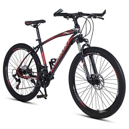  Mountain Bike Adults Mountain Bike Bicycle 21 / 24 / 27 Speed With Disc Brake 26 Inch Alloy Rim Wheels With Lockable Suspension Fork(Size:27 Speed，Color:Red)