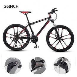 AIWKR Bike AIWKR 26 Inch Mountain Bikes, 21 / 24 / 27 / 30 Speed Disc Brake Bicycle, Hardtail Mountain Bike, High-carbon Steel Frame, Shock-absorbing Front Fork