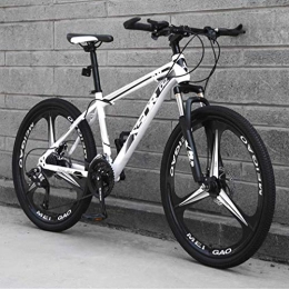 Alqn Mountain Bike Alqn Adult Mountain Bike, High-Carbon Steel Frame Bicycle, Snowmobile Bikes, Double Disc Brake Beach Bicycles, 24 inch Wheels, B, 21 Speed