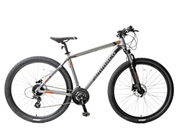 Ammaco Bike Ammaco Evo V 29er 29" Wheel Mountain Bike 24 Speed Hydraulic Disc Brakes Hardtail Front Suspension Gunmetal Alloy (23 Inch Frame)