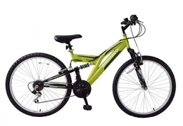 Arden Mountain Bike Ammaco Hill Attack 26" Wheel Dual Full Suspension 18 Speed Mens Boys Bike 16" Frame Green