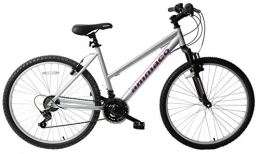 Ammaco Mountain Bike Ammaco Reflection Womens Bike 26" Wheel Lightweight Alloy Front Suspension 21 Speed Step Through Mountain Bike 16" Frame Silver Purple