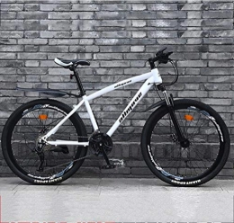 AP.DISHU Mountain Bike AP.DISHU 26 Inch Men's Mountain Bikes High-Carbon Steel Hardtail Mountain Bike Front Suspension Disc Brake Mountain Bicycle, White, 27 Speed