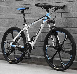 AP.DISHU Bike AP.DISHU 26 Inch Young Students Mountain Bike Bicycle (21 / 24 / 27 / 30 Speed) Road Bicycle Racing Dual Disc Brake Bicycles, White Blue, 24 Speed