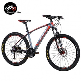 AP.DISHU Bike AP.DISHU 27.5-Inch Mountain Bikes Adult 27-Speed Hardtail Mountain Bike Aluminum Frame Women's / Men's Dual Disc Brake Mountain Trail Bike, Red