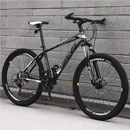 AP.DISHU Mountain Bike AP.DISHU Mountain Bike Front Suspension Carbon Steel Fram Unisex Road Bike Front+Rear Mudgard 26 Inch Wheels, Gray, 27 Speed