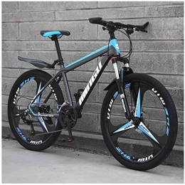 AYHa Mountain Bike AYHa 24 inch Mountain Bikes, Mens Women Carbon Steel Bicycle, 30-Speed Drivetrain All Terrain Mountain Bike with Dual Disc Brake, 21Vitesses, 21vitesses, Cyan 6 Spoke