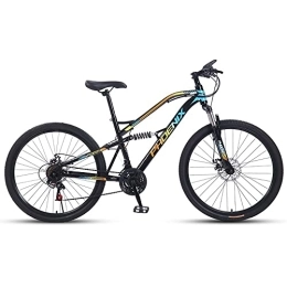 Bananaww Mountain Bike Bananaww Full Suspension Mountain Bikes 26 Inches Wheel for Adult 21 / 24 / 27 / 30 Speed Dual Disc Brakes Bike Bicycle, All-Terrain Bicycle with Full Suspension Dual Disc Brakes Adjustable