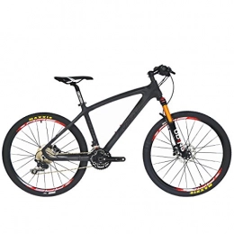 BEIOU Mountain Bike BEIOU Carbon Fiber Mountain Bike Hardtail MTB 10.65 kg SHIMANO M610 DEORE 30 Speed Ultralight Frame RT 26-Inch Professional Internal Cable Routing Toray T800 Carbon Hubs Matte (Matte Black, 17-Inch)