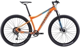 Generic Bike Bicycle, 9 Speed Mountain Bikes, Aluminum Frame Men's Bicycle with Front Suspension, Unisex Hardtail Mountain Bike, All Terrain Mountain Bike, Orange, 29Inch