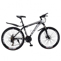  Mountain Bike Bicycle Mountain Bike Road Bike Aluminum Alloy Frame 26x4.0 7 / 21 / 24speed Frame Oversized Bicycle Bikes Front and Rear Mechanical Disc Brake, Black White, 24 inch 27 speed