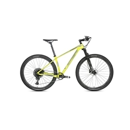  Bike Bicycles for Adults Bicycle Oil Disc Brake Off-Road Carbon Fiber Mountain Bike Frame Aluminum Wheel (Color : Yellow, Size : Medium)