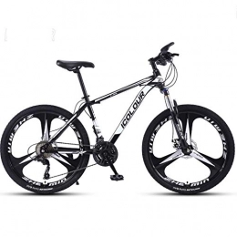 BNMKL Mountain Bike BNMKL Mountain Bike 27 / 30 Speed 3 Cutter Wheels 26 Inch Wheels Suspension Fork with Locking MTB, Aluminum Alloy Hardtail Mountain Bicycle, Black White, 26 Inch 30 Speed