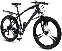 CCLLA Bike CCLLA 26 Inch Mountain Bikes, Dual Disc Brake Hardtail Mountain Bike, Unisex Outdoor Bicycle, Full Suspension MTB Bikes, Outdoor Racing Cycling, 24 Speed, Black 3 Spoke