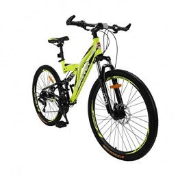 WZB Mountain Bike Cheapest Folding 26" Wheel Mountain Bike, 24 Speed Small 16" Steel Frame, Unisex, City Commuter Bicycles, Green, 24