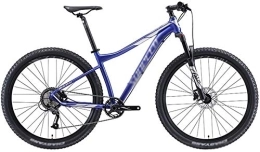 CHHD Mountain Bike CHHD Mountain Bikes, 9-Speed Mountain Bikes, Adult Big Wheels Mountain Bike, Aluminum Frame Front Suspension Bicycle, Mountain Trail Bike, Blue