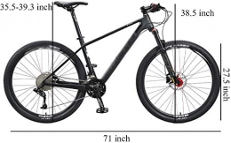 CHHD Mountain Bike CHHD Mountain Bikes, Men's Mountain Bikes, 27.5 Inch Mountain Trail Bike, Carbon Fiber Frame, Oil Disc Brake All Terrain Mountain Bicycle, 33 Speed