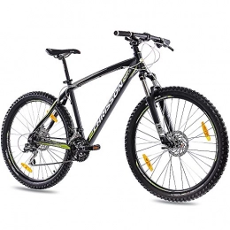 CHRISSON Mountain Bike CHRISSON '1 / 4Inches Aluminium MTB Mountain Bike Bicycle 27, 5er Unisex with 24g Shimano 2XDISK Dragon Rims Matte Black