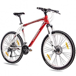 CHRISSON Mountain Bike CHRISSON '26inch MTB Mountain Bike Bicycle Allweger Aluminium with 24g Deore Red / White Matt