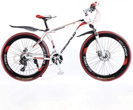 CSS Mountain Bike CSS 26In 21-Speed Mountain Bike for Adult, Lightweight Aluminum Alloy Full Frame, Wheel Front Suspension Mens Bicycle, Disc Brake 6-27, Red 2