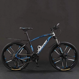 CSS Mountain Bike CSS Bicycle, 24 inch 21 / 24 / 27 / 30 Speed Mountain Bikes, Hard Tail Mountain Bicycle, Lightweight Bicycle with Adjustable Seat, Double Disc Brake 7-2, 30 Speed