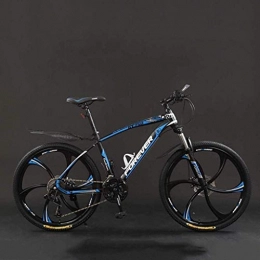 CSS Bike CSS Bicycle, 26 inch 21 / 24 / 27 / 30 Speed Mountain Bikes, Hard Tail Mountain Bicycle, Lightweight Bicycle with Adjustable Seat, Double Disc Brake 6-6, Black Blue, 27 Speed