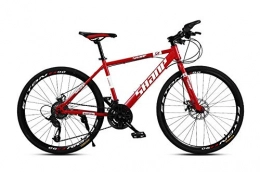 CSZZL Bike CSZZL Hybrid bike adventure bike, 26-inch wheels with disc brakes, men and women, city exercise bike, multiple colors-30 speed_Red