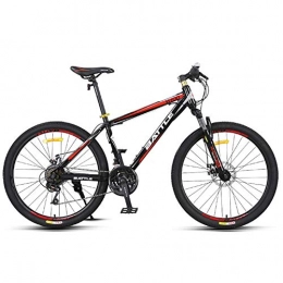 CXY-JOEL Bike CXY-JOEL 24-Speed Mountain Bikes, 26 inch Adult High-Carbon Steel Frame Hardtail Bicycle, Men's All Terrain Mountain Bike, Anti-Slip Bikes, Green Suitable for Men and Women, Cycling and Hiking, Red
