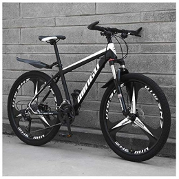 CXY-JOEL Bike CXY-JOEL 26 inch Men's Mountain Bikes, High-Carbon Steel Hardtail Mountain Bike, Mountain Bicycle with Front Suspension Adjustable Seat, 21 Speed, White 3 Spoke Suitable for Men and Women, Cycling and
