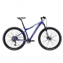 CXY-JOEL Bike CXY-JOEL 9 Speed Mountain Bikes, Aluminum Frame Men's Bicycle with Front Suspension, Unisex Hardtail Mountain Bike, All Terrain Mountain Bike, Blue, 27.5Inch Suitable for Men and Women, Cycling and Hik