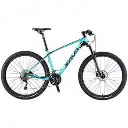 CYCC 30-speed 29-inch wheel diameter carbon fiber mountain bike men and women bike 30-speed variable-speed gas fork mountain bike Dika off-road racing-blue